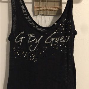 Guess see thru tank top